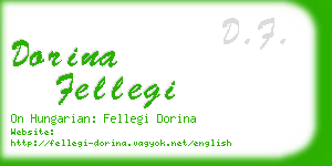 dorina fellegi business card